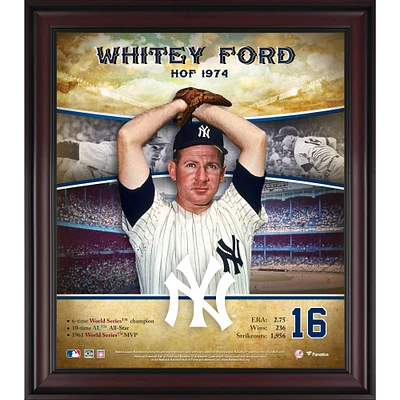 Whitey Ford New York Yankees Framed 15" x 17" Hall of Fame Career Profile