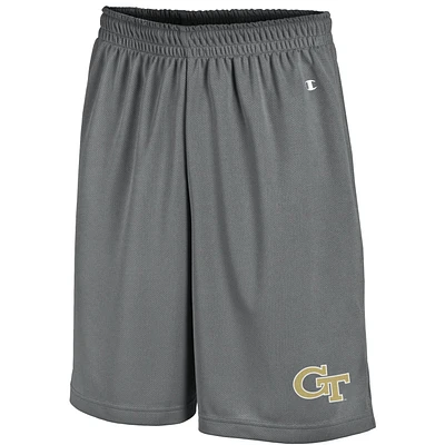 Men's Champion Charcoal Georgia Tech Yellow Jackets Mesh Shorts