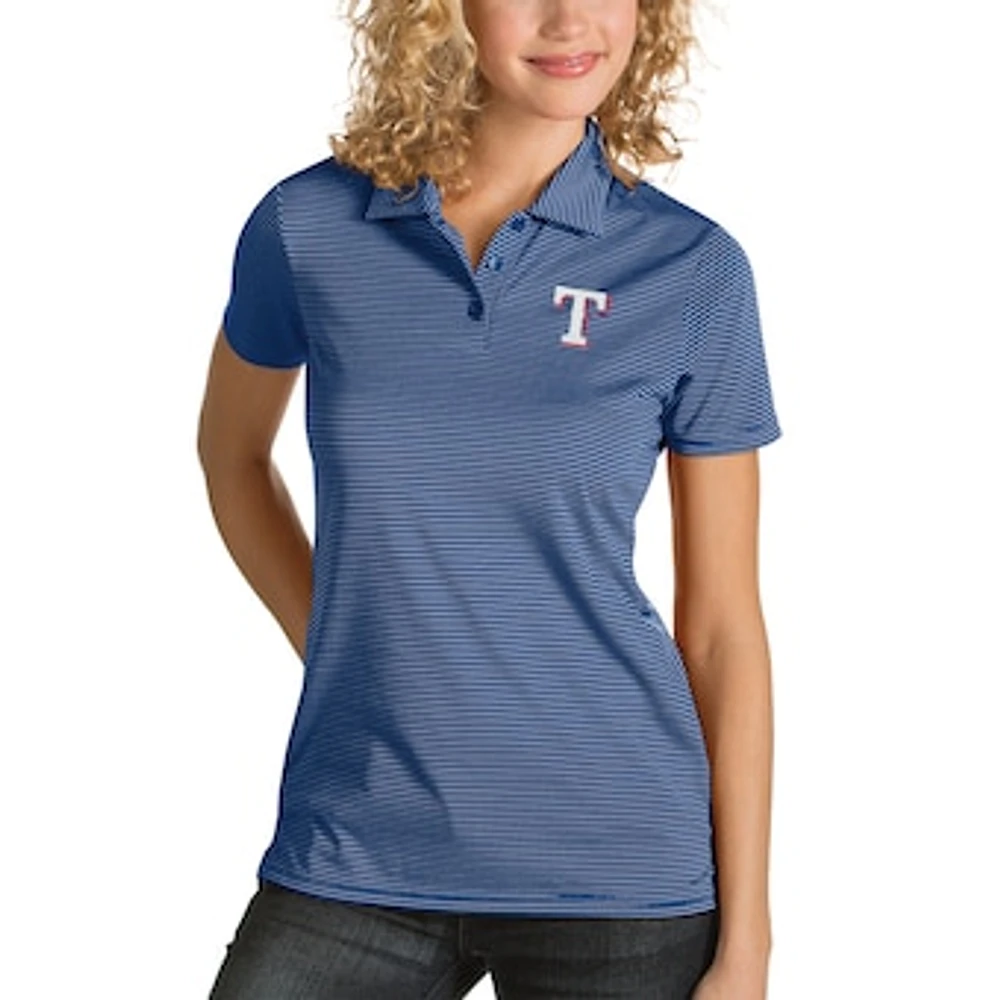 Women's Antigua Royal Texas Rangers Desert Dry Quest Polo