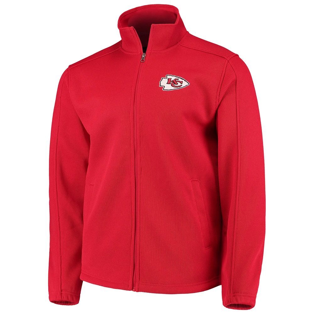 Men's G-III Sports by Carl Banks Red Kansas City Chiefs QR Audible Full-Zip Fleece Jacket