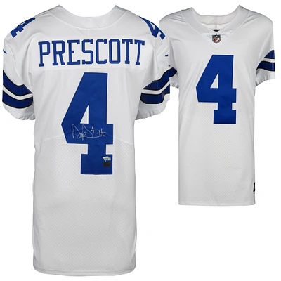 Dak Prescott Dallas Cowboys Autographed White Nike Elite Jersey