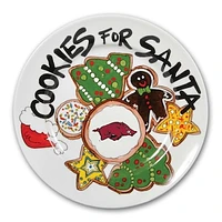 Arkansas Razorbacks Cookies For Santa Plate