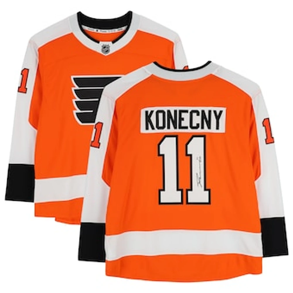 Travis Konecny Philadelphia Flyers Autographed Orange Fanatics Breakaway Jersey