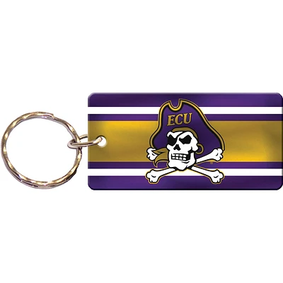 ECU Pirates 3.5" x 1.25" Super Stripe Acrylic Keychain