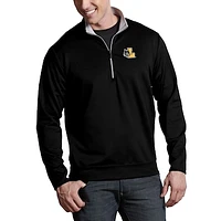 Men's Antigua Black Loyola Chicago Ramblers Leader Quarter-Zip Pullover Jacket