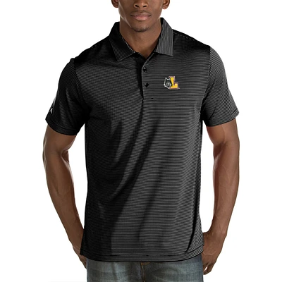 Men's Antigua Black Loyola Chicago Ramblers Quest Polo