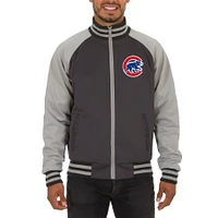 Men's JH Design Gray Chicago Cubs Reversible Track Jacket