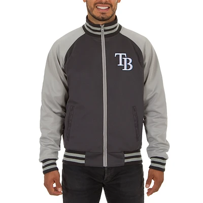 Men's JH Design Gray Tampa Bay Rays Reversible Track Jacket