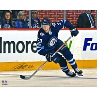 Patrik Laine Winnipeg Jets Autographed 16" x 20" Blue Jersey Horizontal Skating Photograph