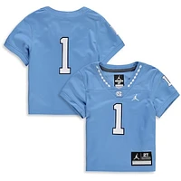 Toddler Jordan Brand #1 Carolina Blue North Tar Heels Team Replica Football Jersey