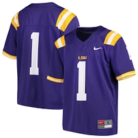 Youth Nike #1 Purple LSU Tigers Team Replica Football Jersey