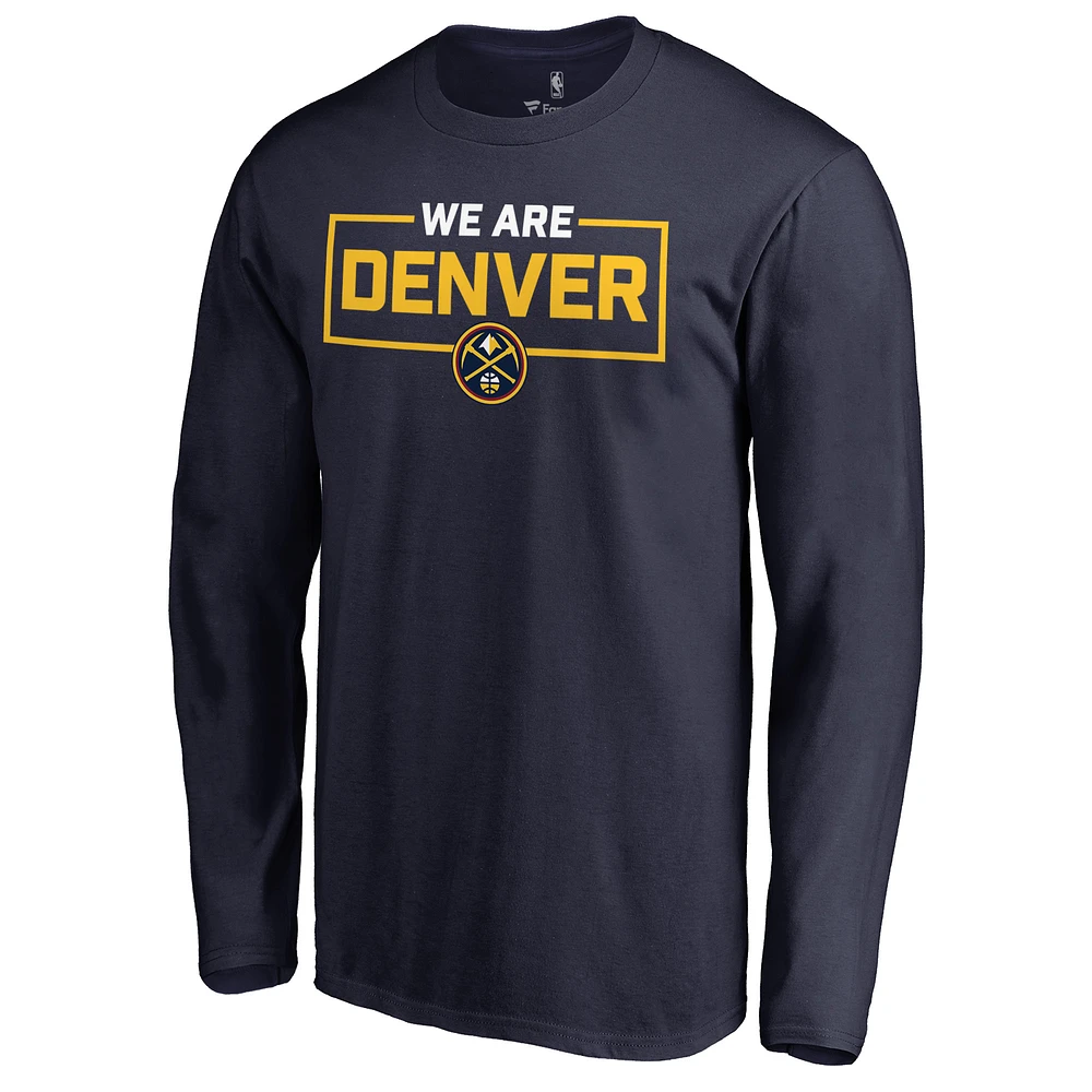 Men's Navy Denver Nuggets We Are Iconic Collection Long Sleeve T-Shirt