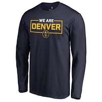 Men's Navy Denver Nuggets We Are Iconic Collection Long Sleeve T-Shirt