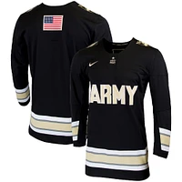 Men's Nike Black Army Knights Replica College Hockey Jersey