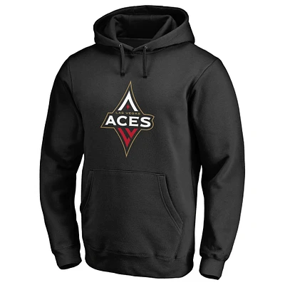 Men's Black Las Vegas Aces Primary Logo Pullover Hoodie