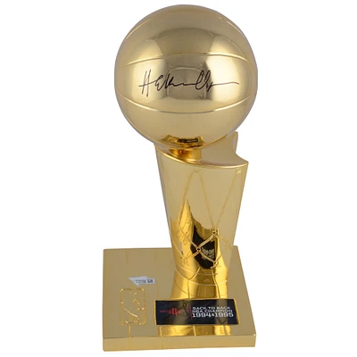 Hakeem Olajuwon Houston Rockets Autographed 12" Larry O'Brien Replica Trophy