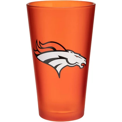 Denver Broncos 16 oz. Team Color Frosted Pint Glass