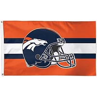 WinCraft Denver Broncos Single-Sided 3' x 5' Deluxe Helmet Flag