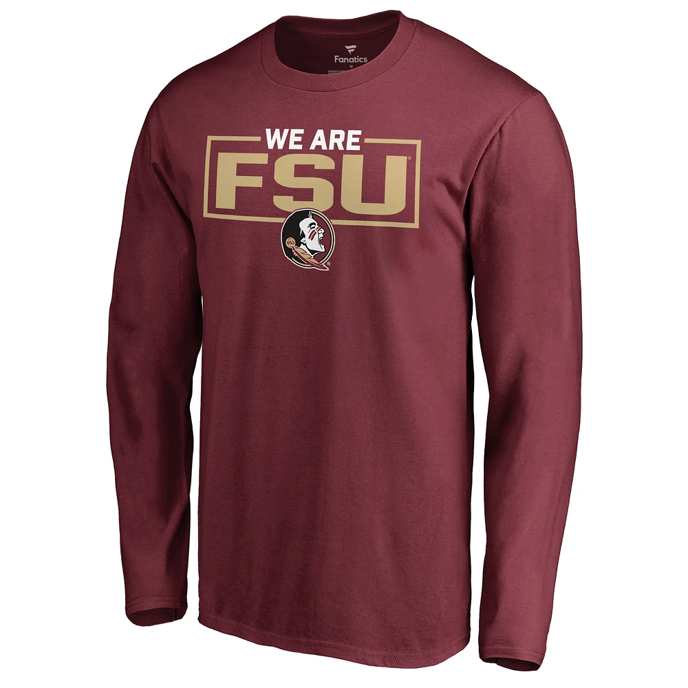 Men's Garnet Florida State Seminoles We Are Icon Long Sleeve T-Shirt