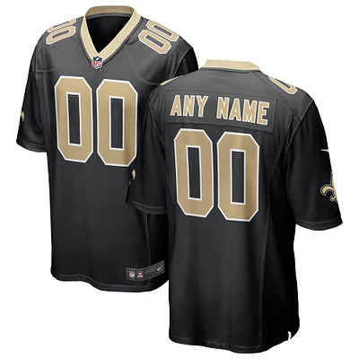 Men's Nike Black New Orleans Saints Custom Team Color