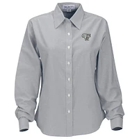Women's Gray Fordham Rams Velocity Oxford Plus Button-Up Long Sleeve Shirt