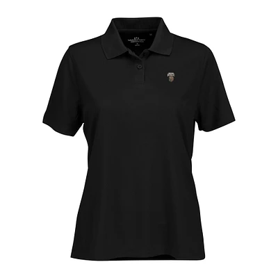 Women's Black Montana Grizzlies Vansport Omega Plus Tech Polo