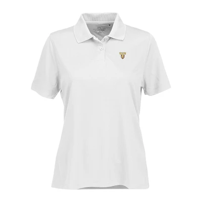 Women's White Valparaiso University Vansport Omega Plus Tech Polo