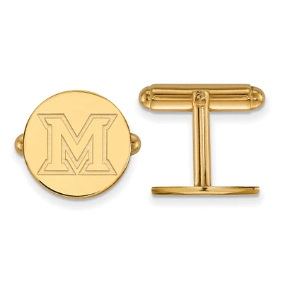 Miami University RedHawks Gold-Plated Cuff Links