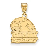 Miami University RedHawks Gold-Plated Medium Mascot Pendant