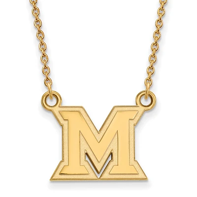 Miami University RedHawks Gold-Plated Necklace with Pendant