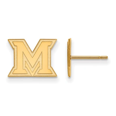 Miami University RedHawks Gold-Plated XS Post Earrings