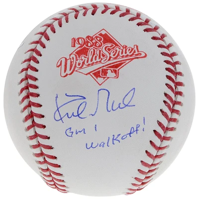 Kirk Gibson Los Angeles Dodgers Autographed 1988 World Series Logo Baseball with GM 1 Walkoff Inscription