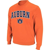 Men's Colosseum Orange Auburn Tigers Arch & Logo Crew Neck Sweatshirt