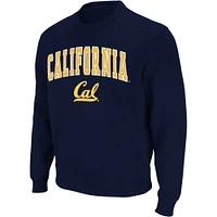 Men's Colosseum Navy Cal Bears Arch & Logo Crew Neck Sweatshirt