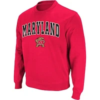 Men's Colosseum Maryland Terrapins Arch & Logo Crew Neck Sweatshirt