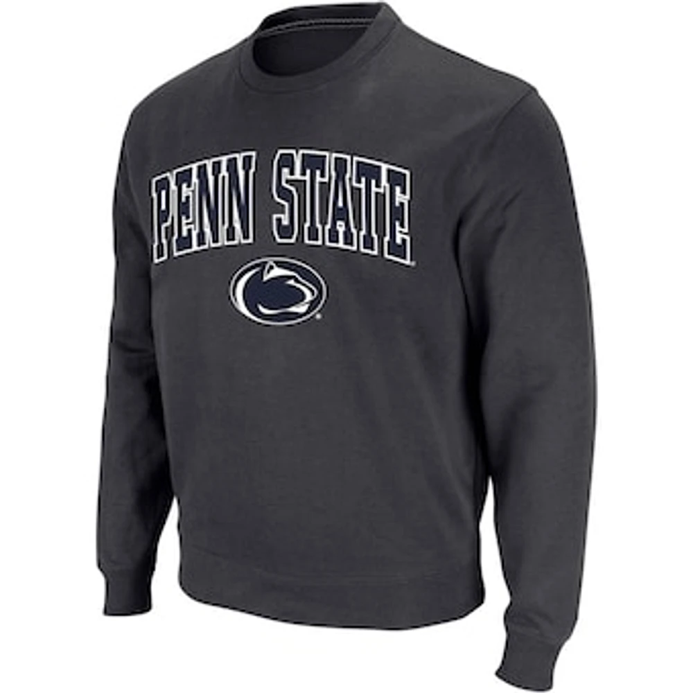 Men's Colosseum Charcoal Penn State Nittany Lions Arch & Logo Crew Neck Sweatshirt