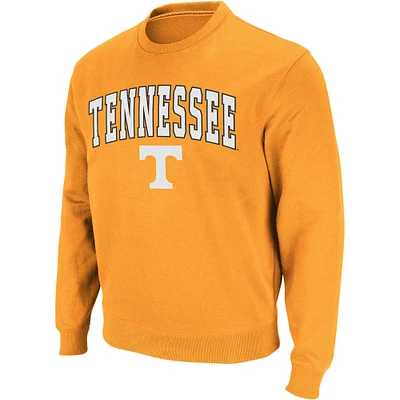 Men's Colosseum Tennessee Volunteers Arch & Logo Crew Neck Sweatshirt