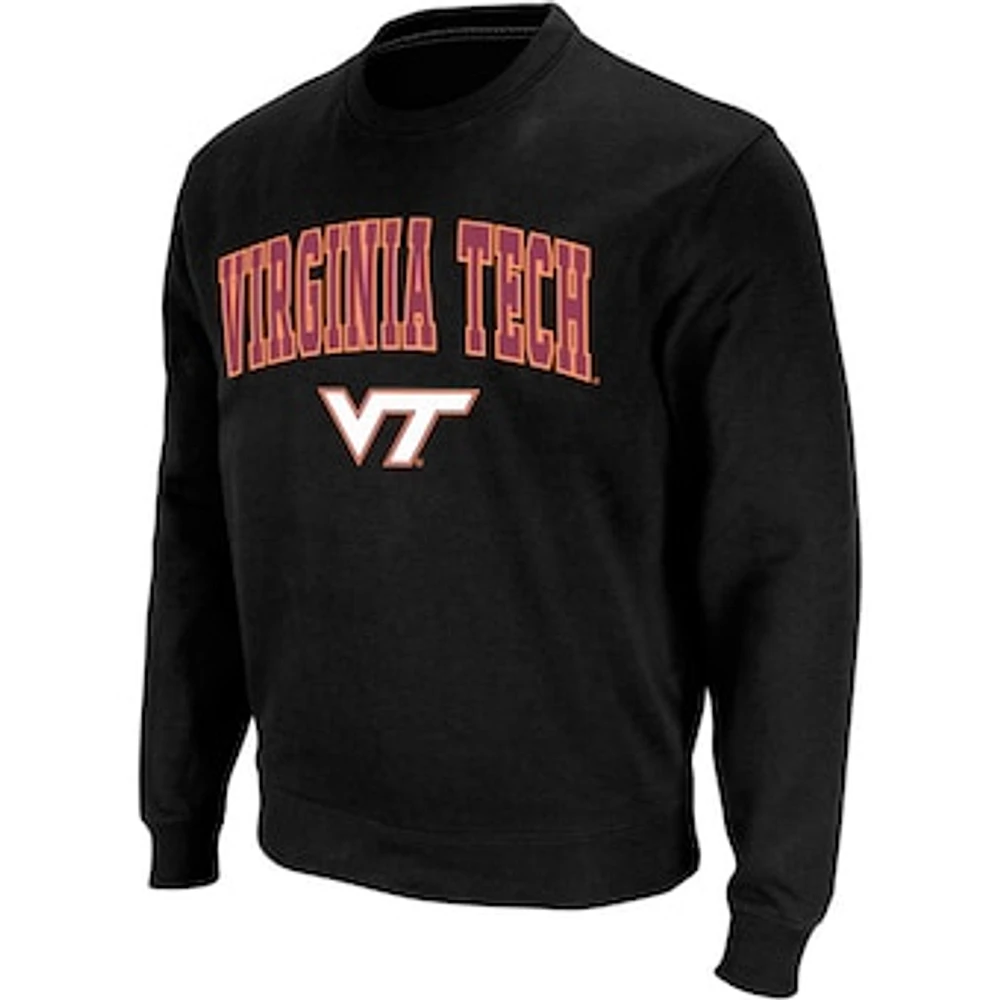 Men's Colosseum Virginia Tech Hokies Arch & Logo Crew Neck Sweatshirt