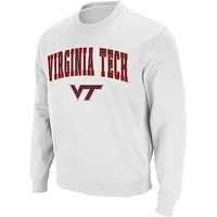 Men's Colosseum Virginia Tech Hokies Arch & Logo Crew Neck Sweatshirt