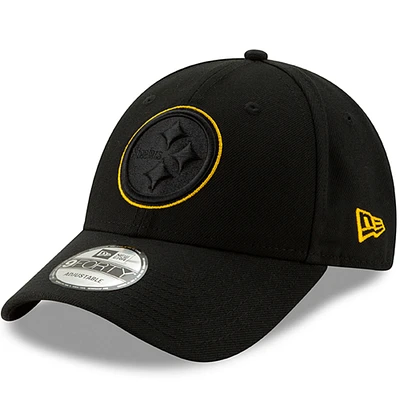 Men's New Era Black Pittsburgh Steelers Primary Logo Momentum 9FORTY Adjustable Snapback Hat