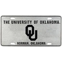 Pewter Oklahoma Sooners Rectangle License Plate