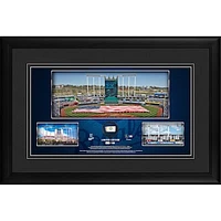 Kansas City Royals Framed 10" x 18" Stadium Panoramic Collage with a Piece of Game-Used Baseball - Limited Edition of 500