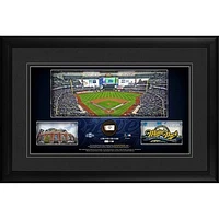 Milwaukee Brewers Framed 10" x 18" Stadium Panoramic Collage with a Piece of Game-Used Baseball - Limited Edition of 500