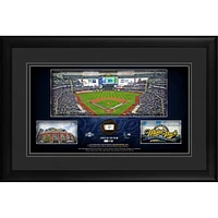 Milwaukee Brewers Framed 10" x 18" Stadium Panoramic Collage with a Piece of Game-Used Baseball - Limited Edition of 500