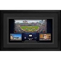 Minnesota Twins Framed 10" x 18" Stadium Panoramic Collage with a Piece of Game-Used Baseball - Limited Edition of 500