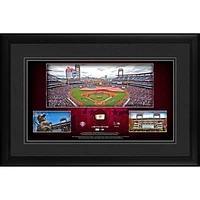 Philadelphia Phillies Framed 10" x 18" Stadium Panoramic Collage with a Piece of Game-Used Baseball - Limited Edition of 500