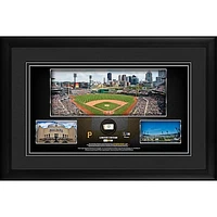 Pittsburgh Pirates Framed 10" x 18" Stadium Panoramic Collage with a Piece of Game-Used Baseball - Limited Edition of 500