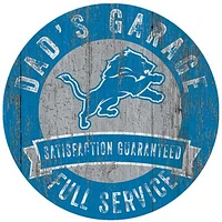 Detroit Lions 12" x 12" Dad's Garage Sign