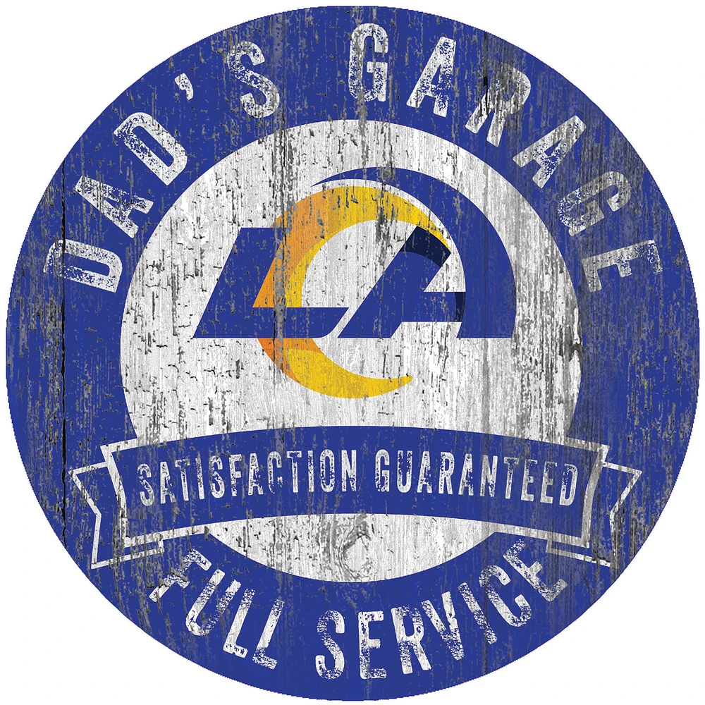 Los Angeles Rams 12" x 12" Dad's Garage Sign