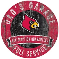 Louisville Cardinals 12" x 12" Dad's Garage Sign
